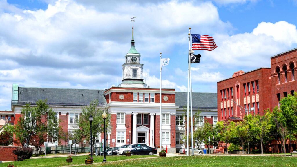 Town hall in Somerville, MA