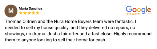 cash buyer home reviews in Nura Home Buyers