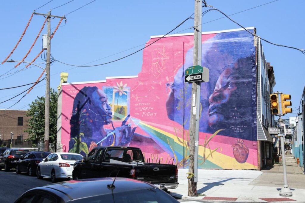 Community mural in Kensington, Philadelphia