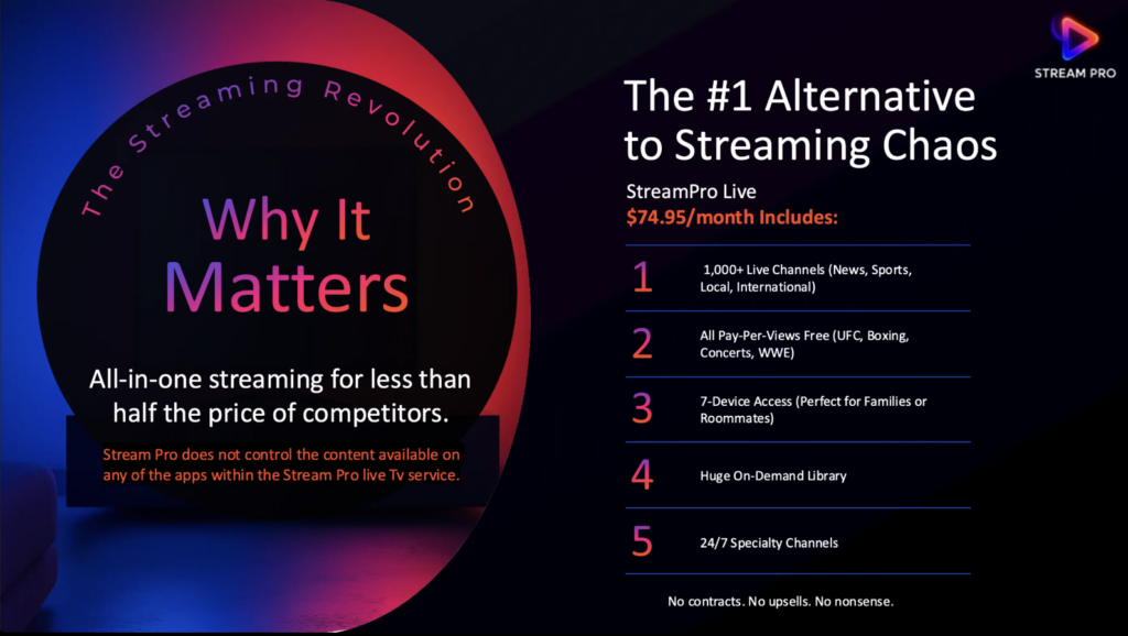 Best Live TV Streaming Service Stream Pro