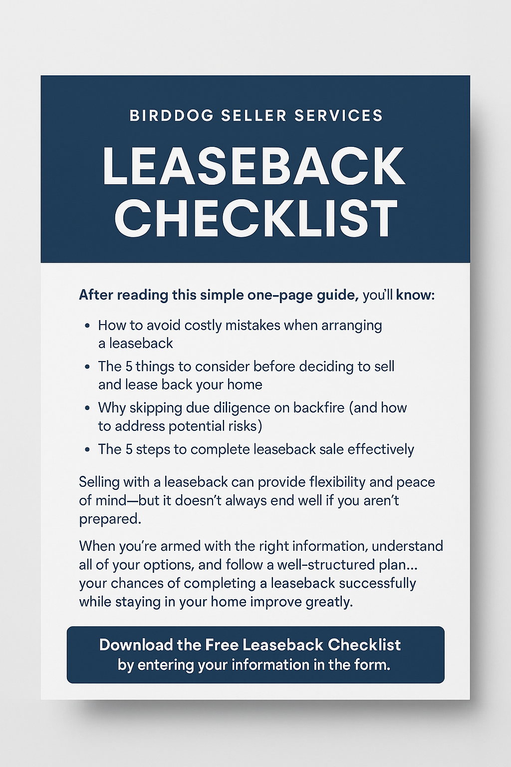 Birddog Leaseback Program