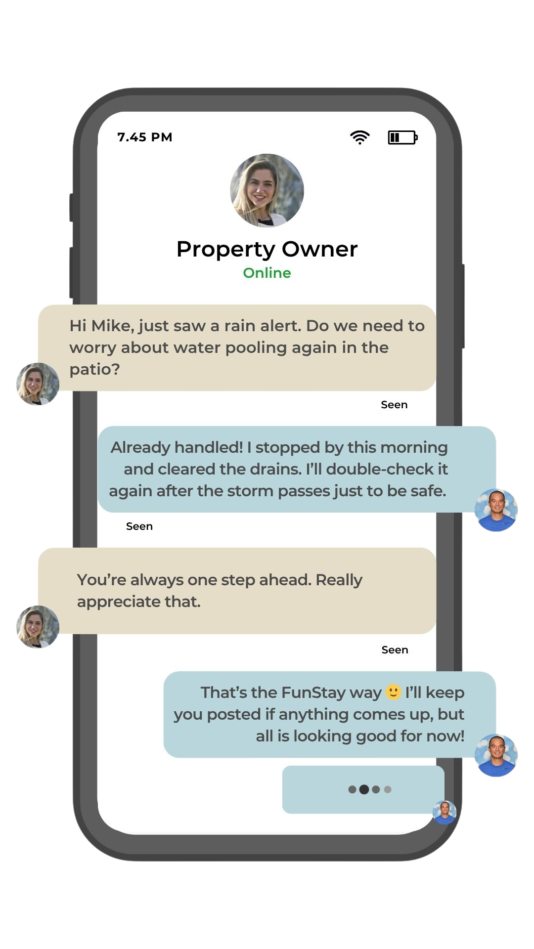 Conversation with Property Owner