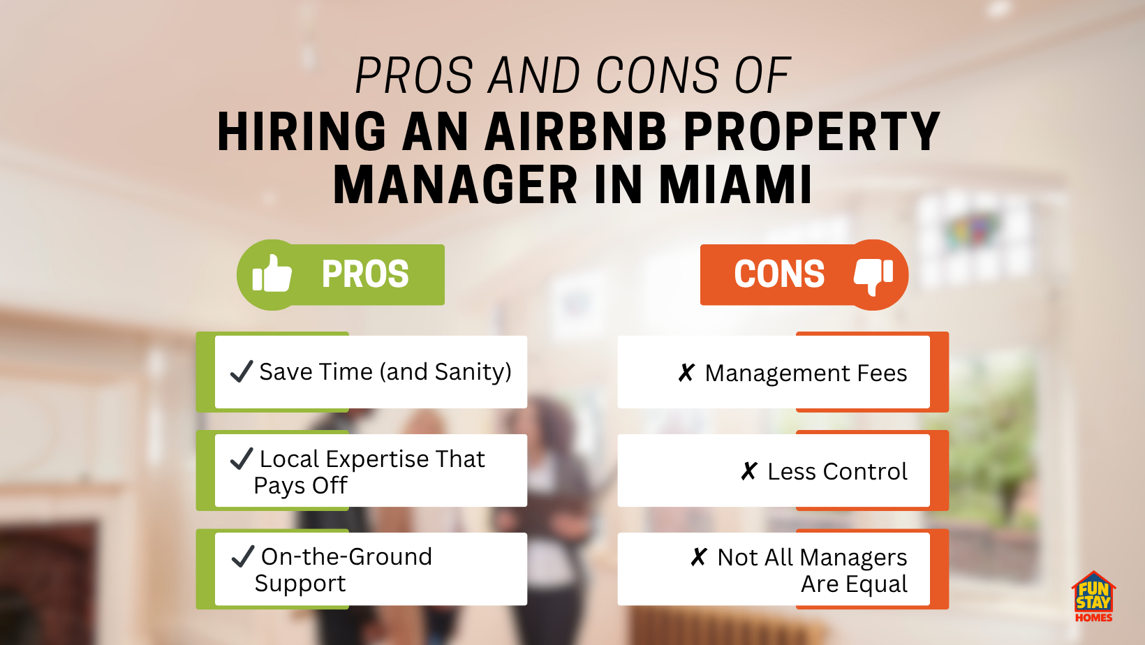 Pros and Cons of Hiring an Airbnb Property Manager in Miami