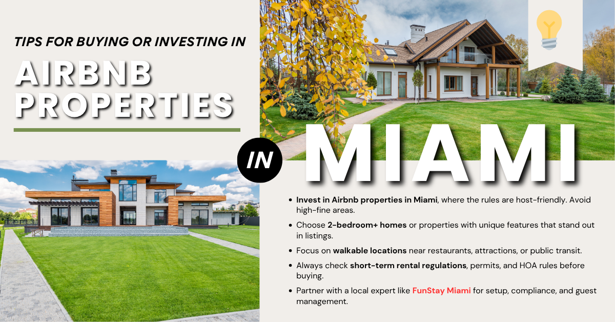 Tips for Buying or Investing in Airbnb Properties in Miami