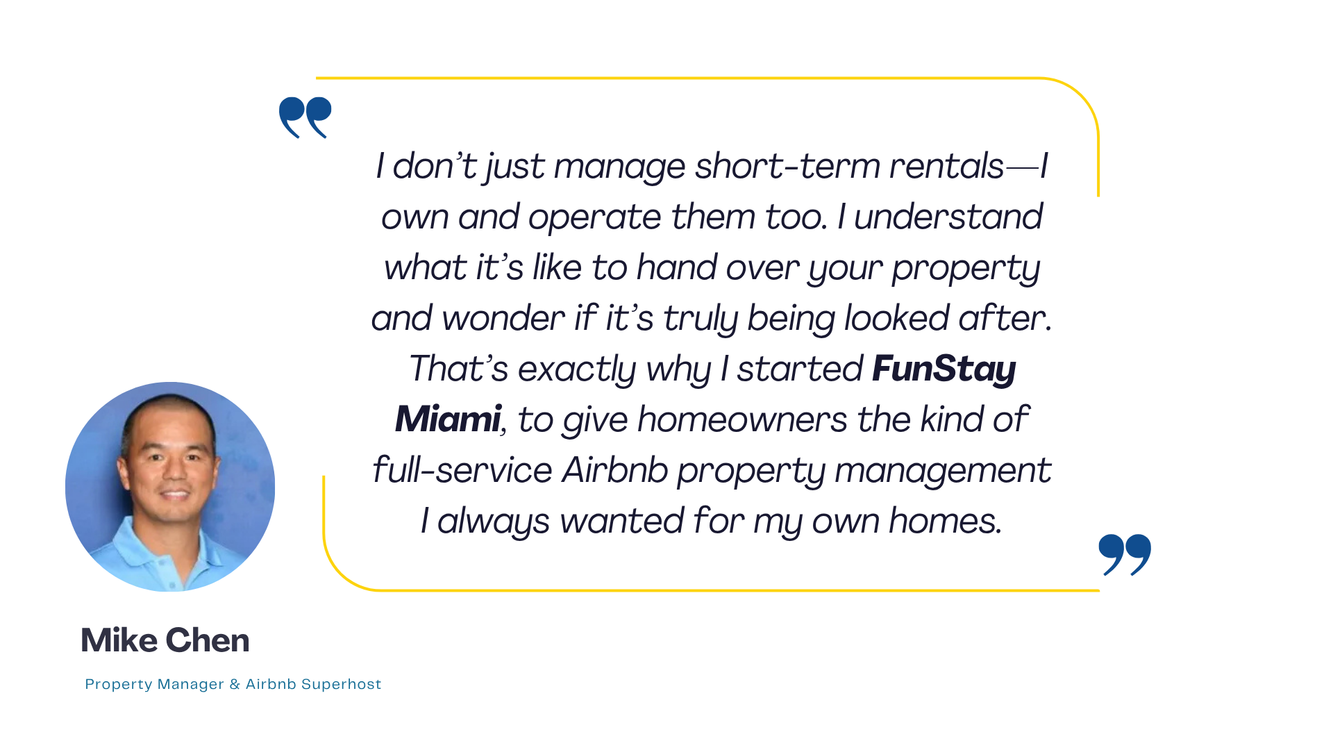 Mike Chen, Property Manager & Airbnb Superhost