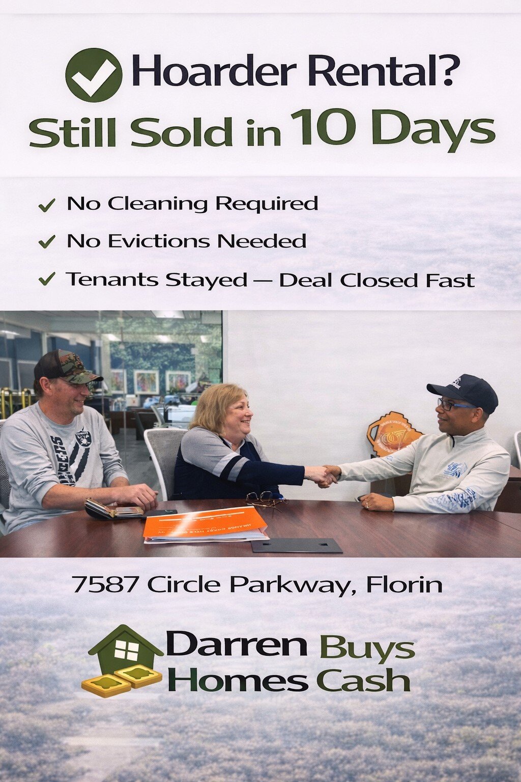 darren and sellers in florin at title company. i bought their rental with tenants