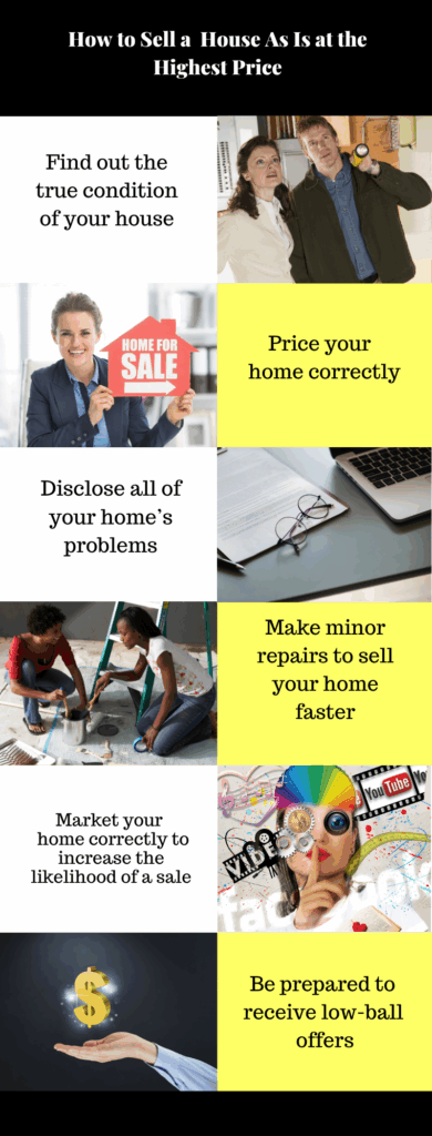 infographic of how to sell as is top dollar