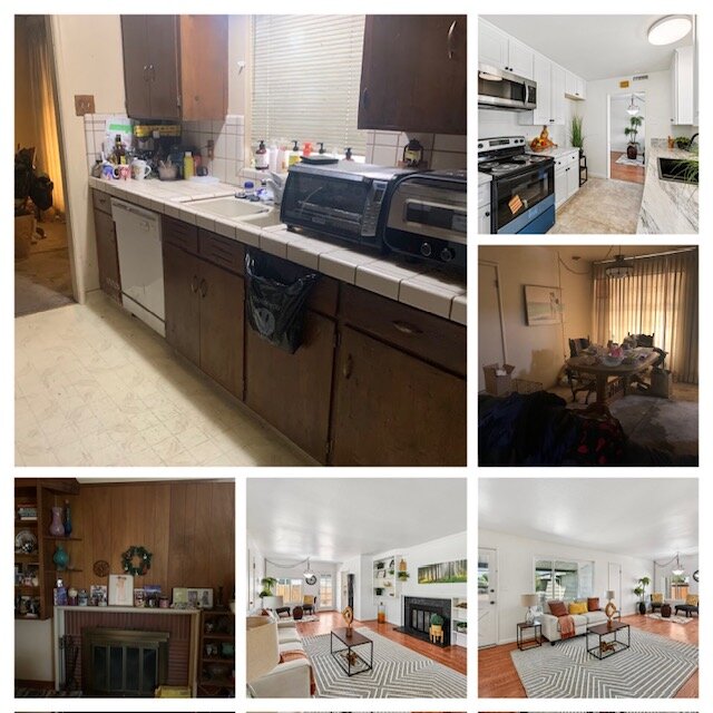 before and after photos of tenant occupied home Darren bought