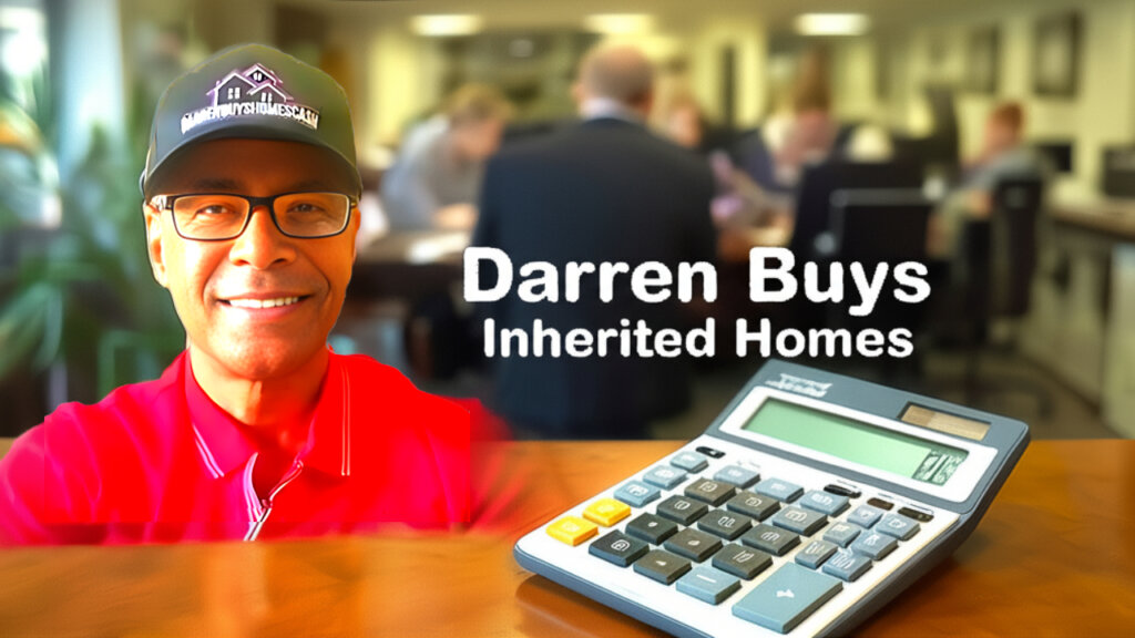 sign says darren buys inherited homes