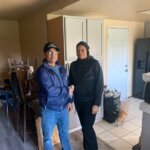 Darren with tenants on move out day