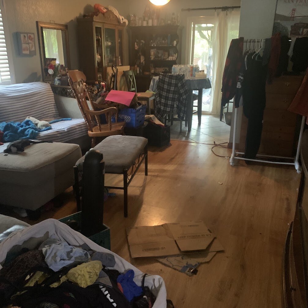 Living room inside the tenant-occupied Butternut rental property