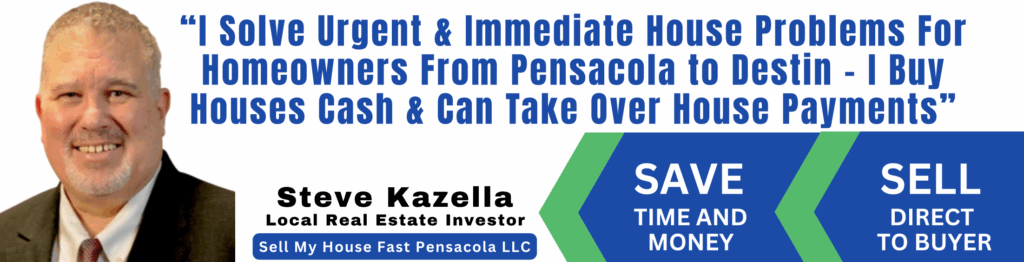 Horizontal banner Image of Pensacola real estate investor Steve Kazella from Sell My House Fast Pensacola LLC.