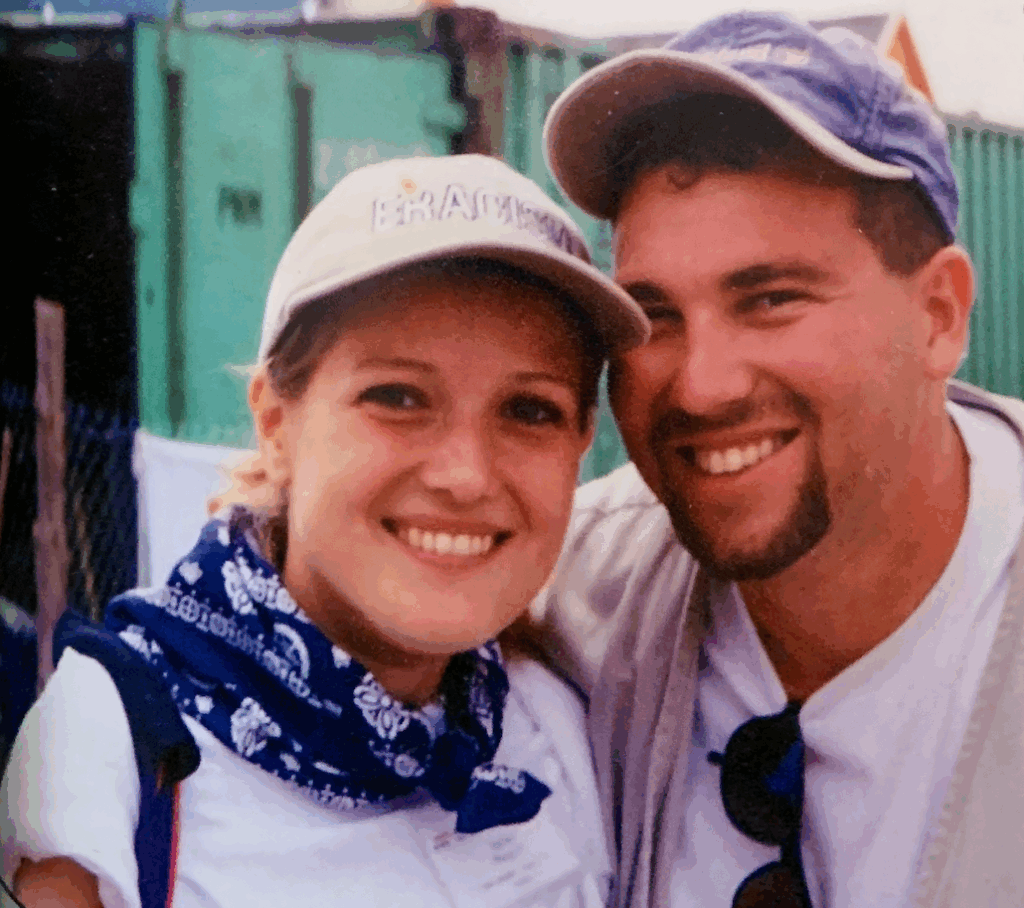 Steve with ex-Hungarian girlfriend in Hungary 1996, now wife of 27 years.