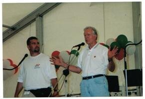 Steve interpreting for President Carter in 1996.