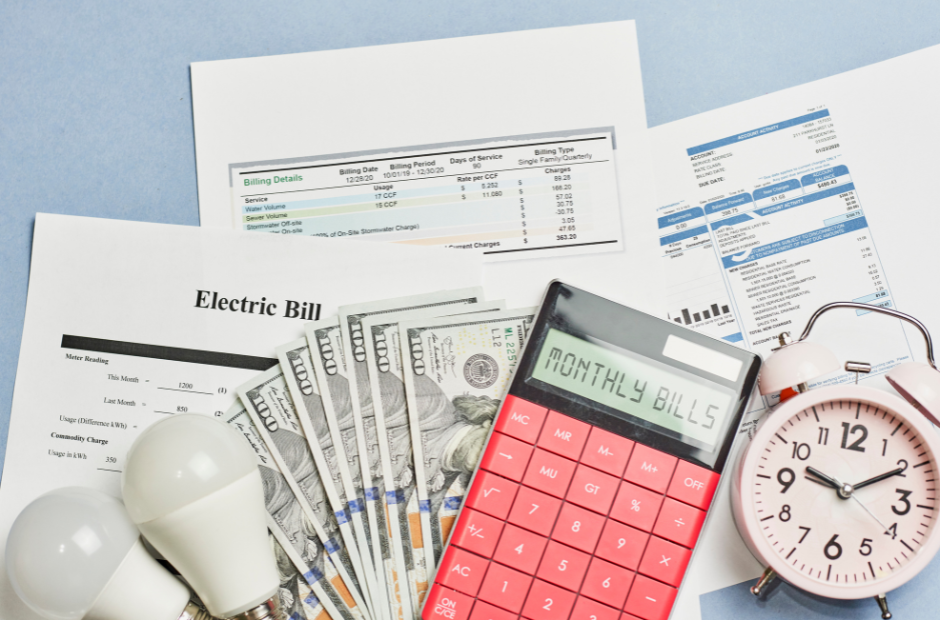 Property monthly costs and bills