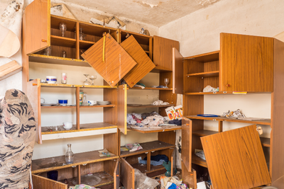 squatters damaged house