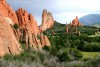 This is an image of the famous sandstone Red Rocks sticking up out of the ground at Garden of the Gods National Park in Colorado Springs