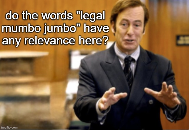 Legal Mumbo Jumbo Squatter Meme