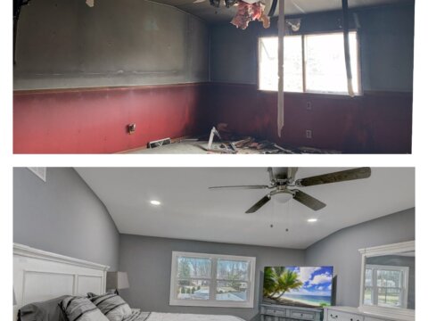 Fire Damaged House Before and After