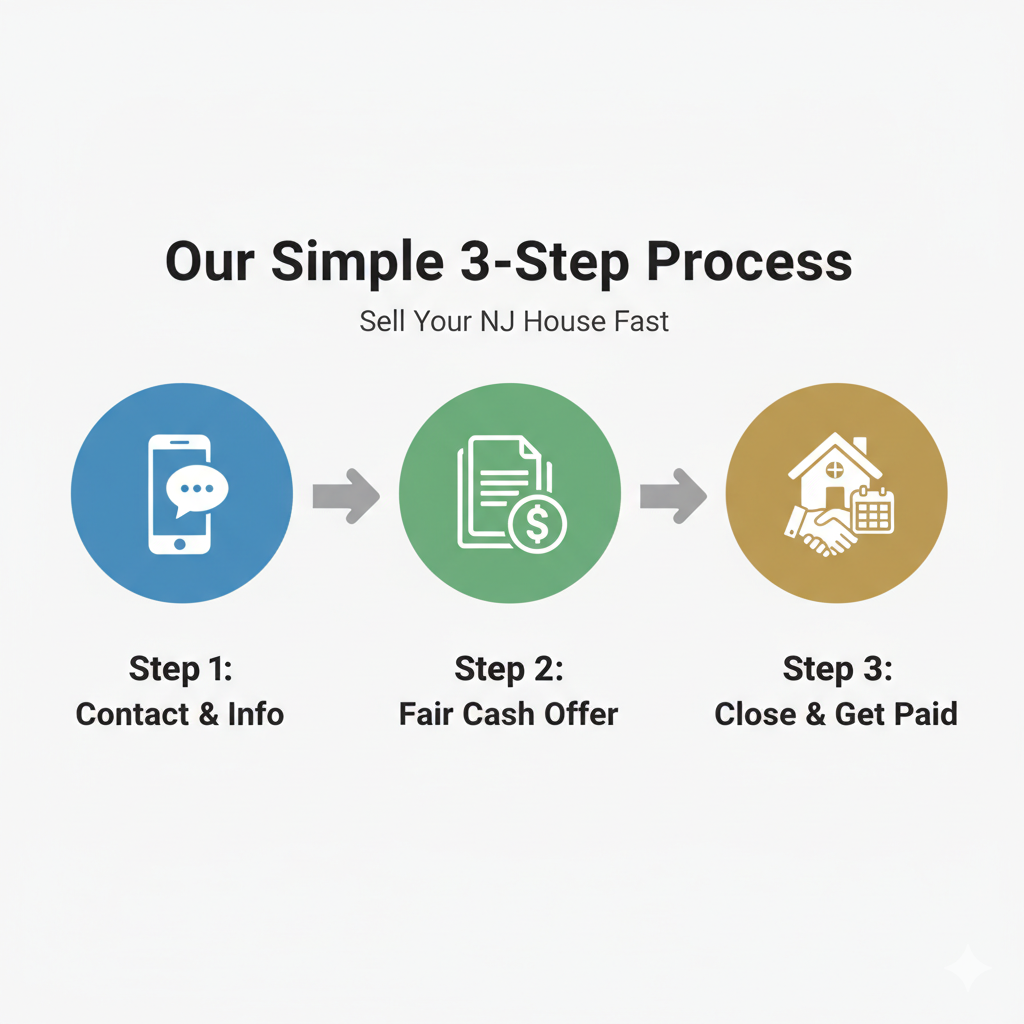 Simple 3-step process to sell your house fast for cash in New Jersey