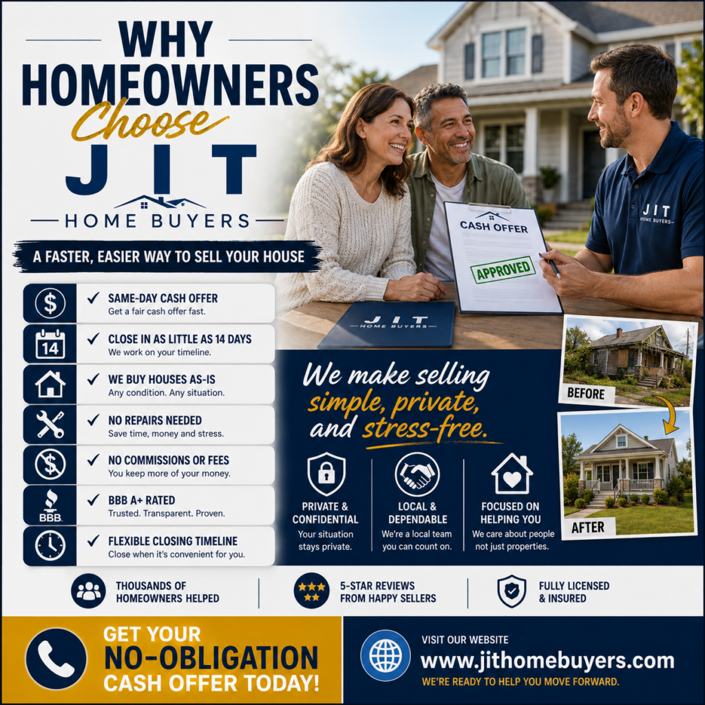 why homeowners choose jit home buyers? sell your house fast as is to us