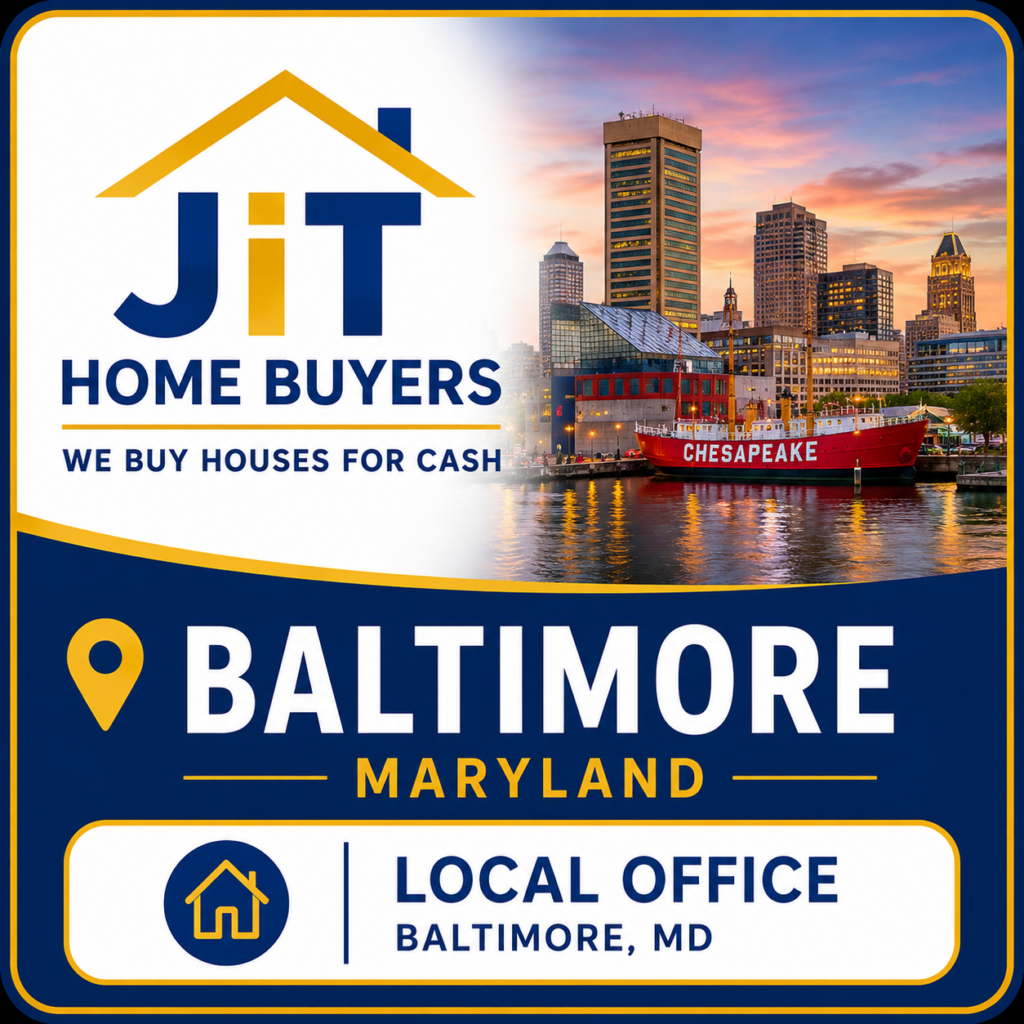 JiT Home Buyers local office in Baltimore, Maryland - we buy houses for cash