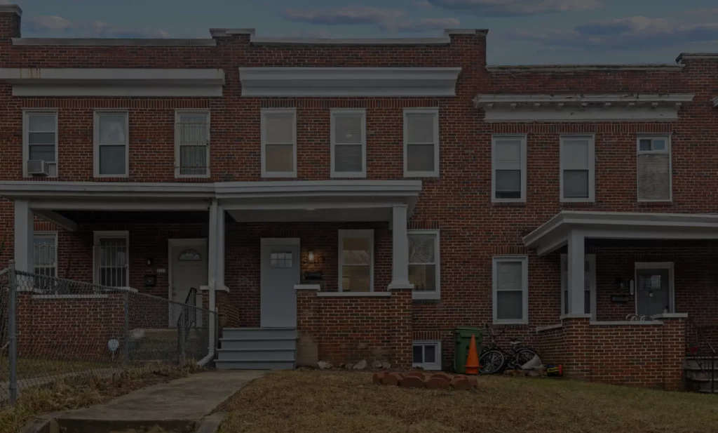 brick row houses in Baltimore Maryland