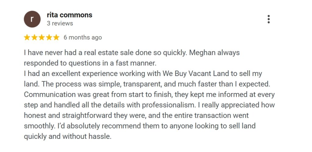 We buy Vacant Land Reviews