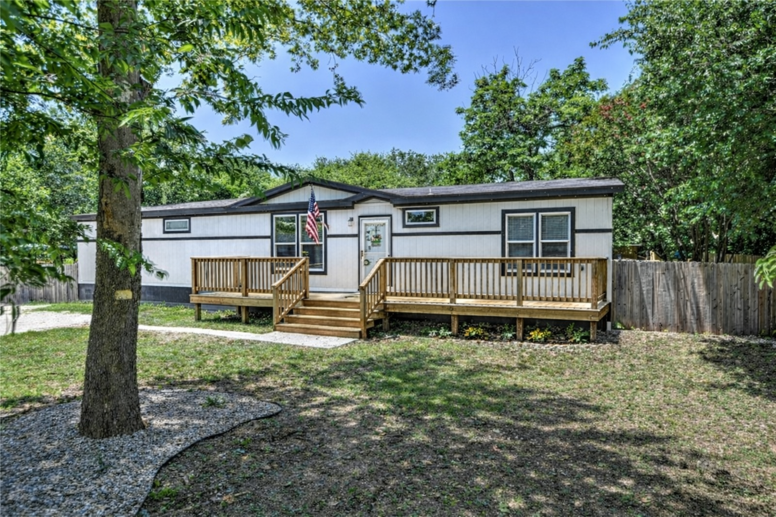 Mobile home park in Texas where residents lease land and may face eviction