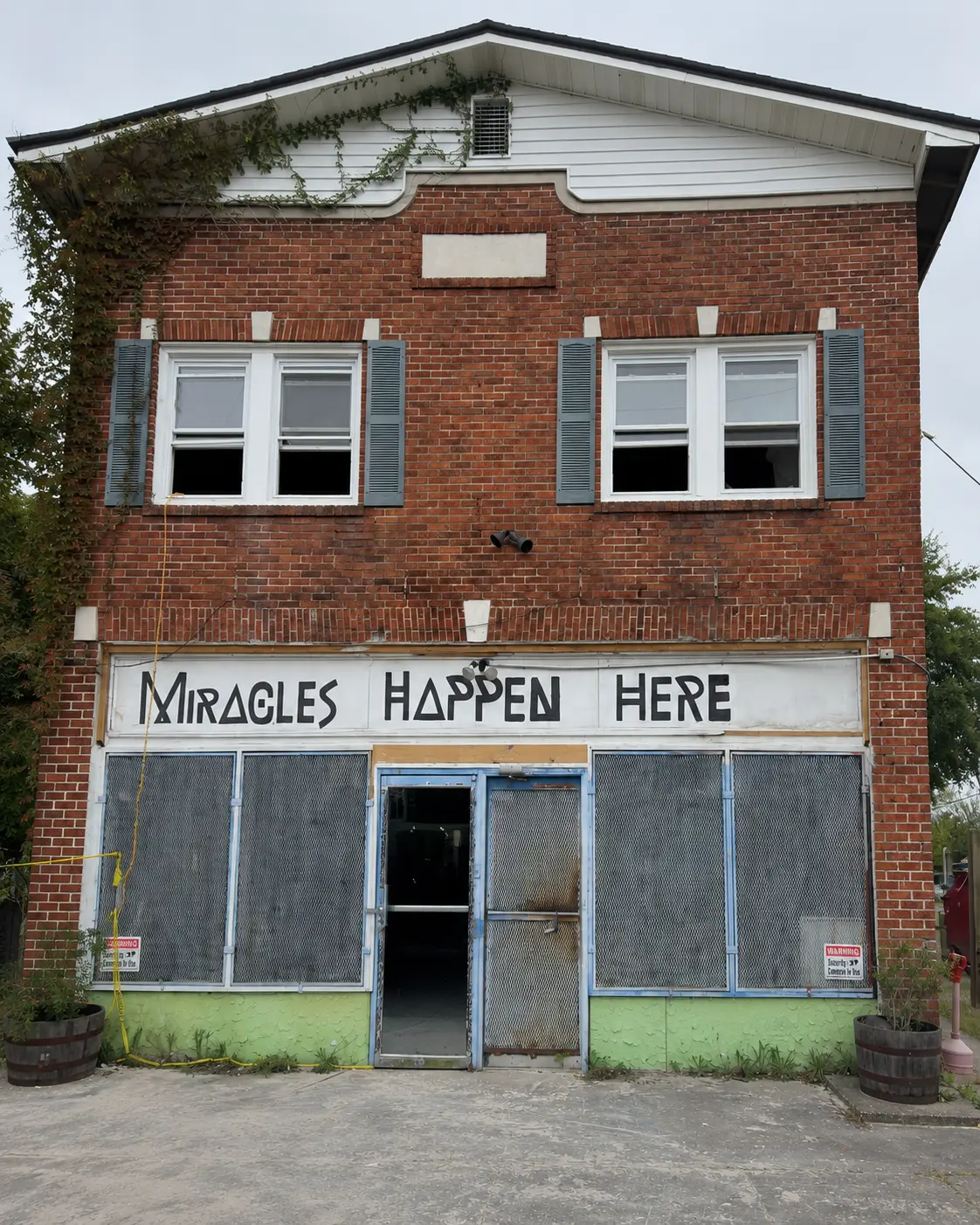 Storefront before restoration