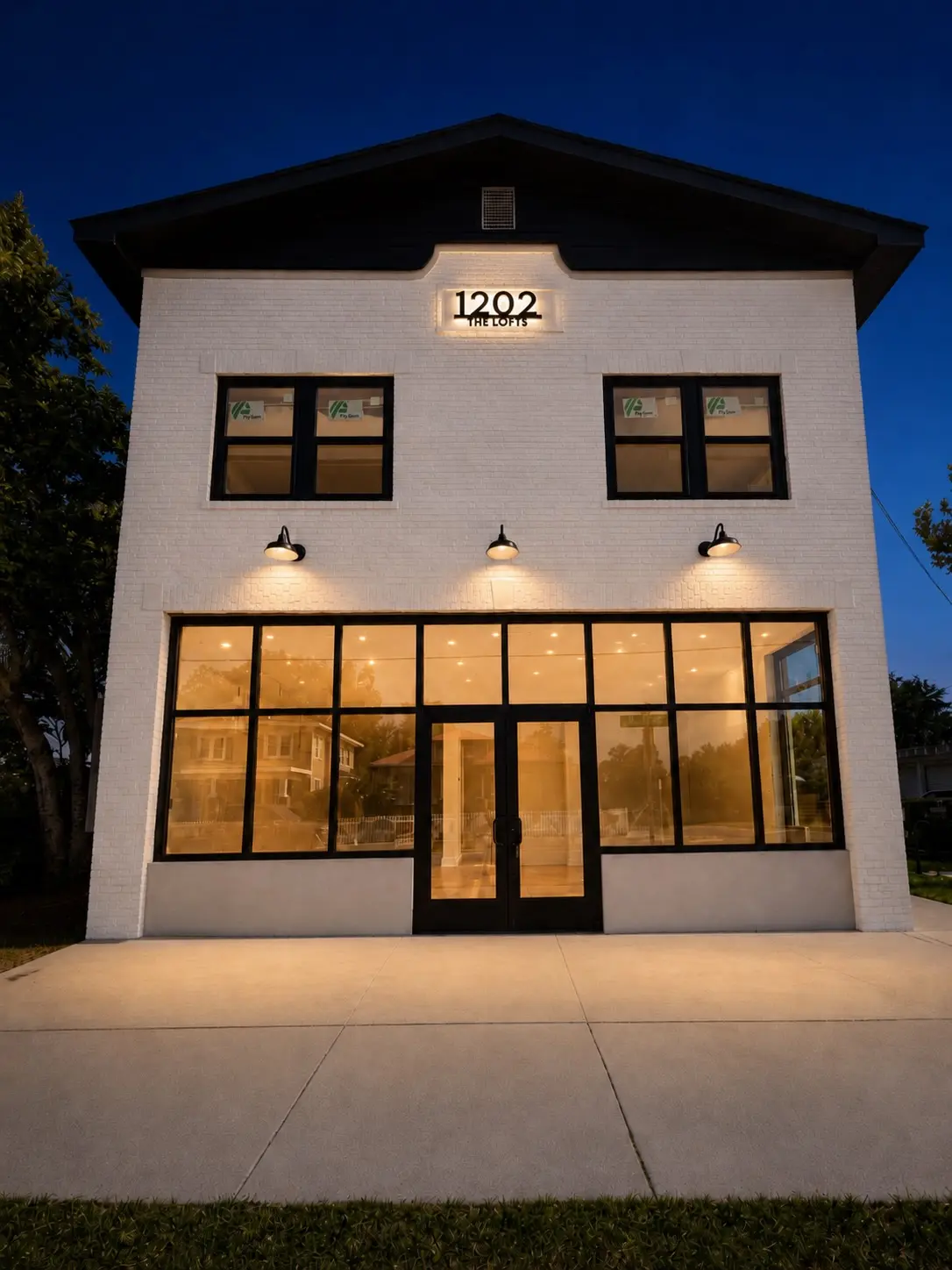 Restored storefront after construction