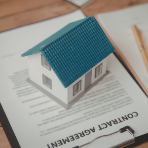 Model house on a contract agreement during the contingency period