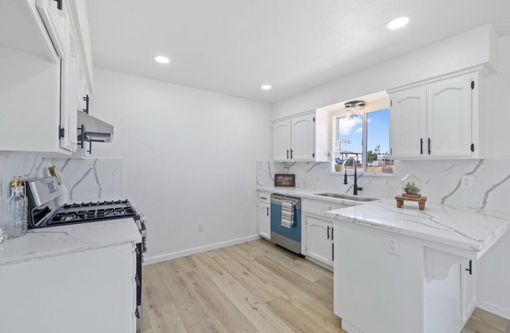 Picture of a After kitchen remodel for a inherited house we purchase as is cash Fresno