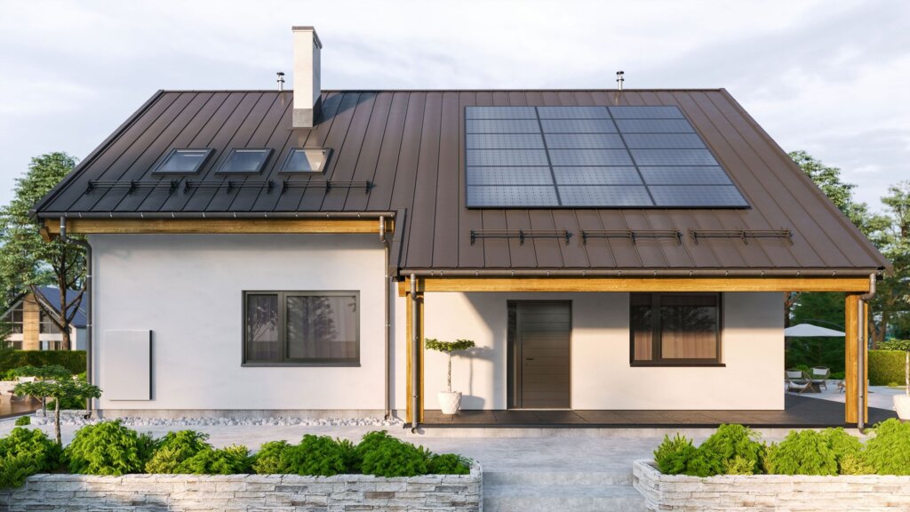 Cincinnati, OH house with rooftop solar panels