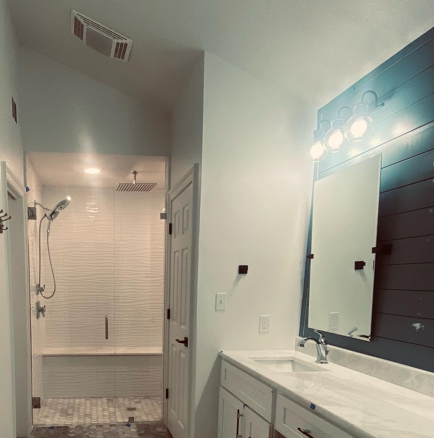 Finished bathroom renovation matching the 3D design