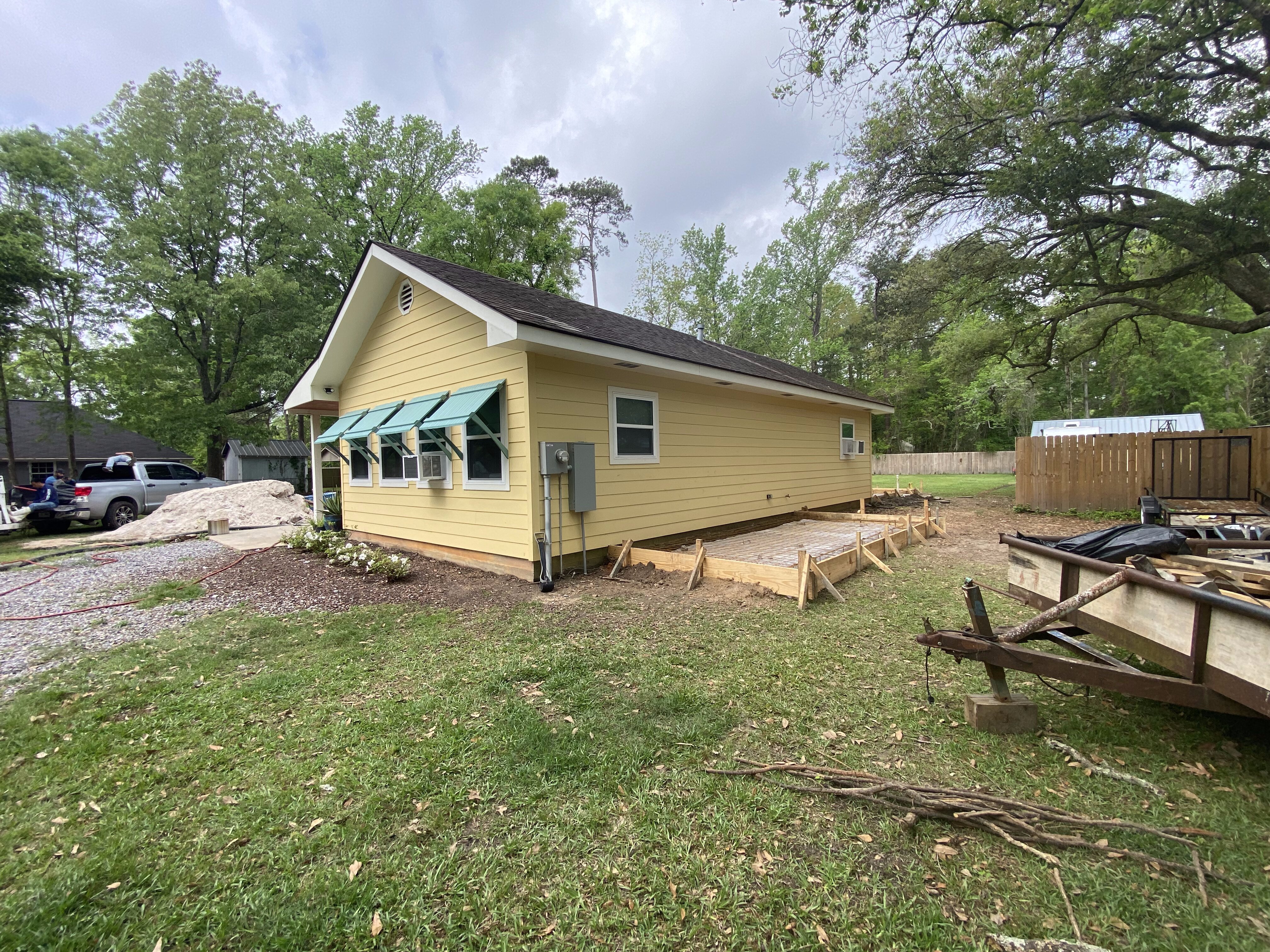 Home addition build in progress near Old Mandeville, LA