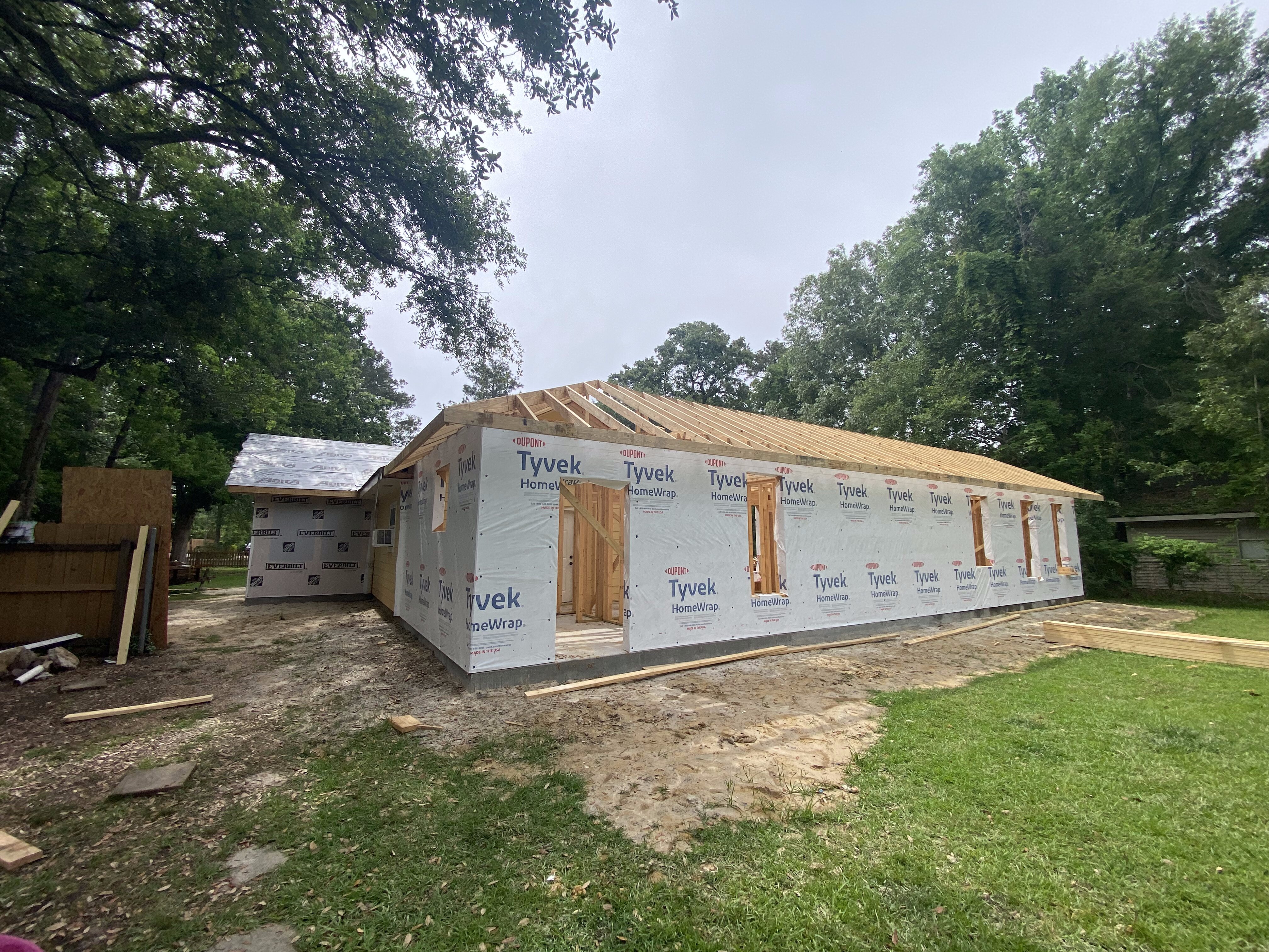 Framing progress on Mandeville home addition