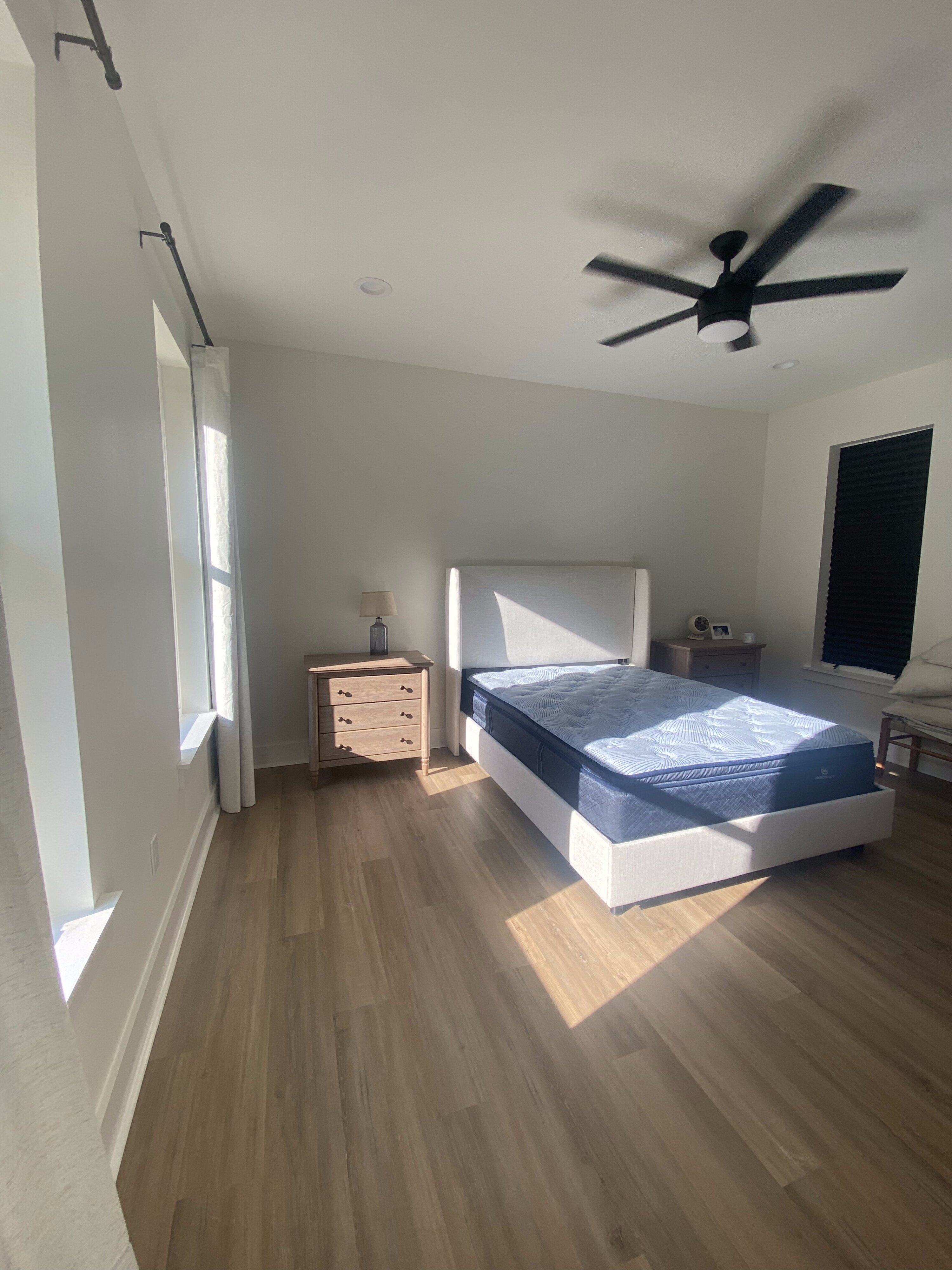 New primary bedroom in Old Mandeville home addition