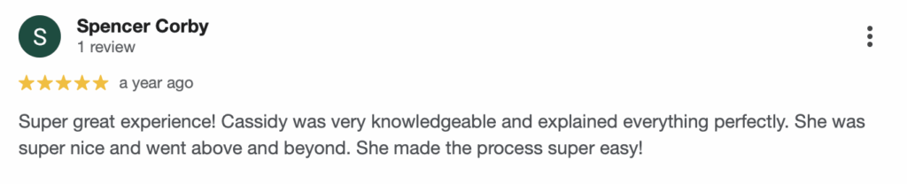 5 star customer review about East Coast Home Buyers