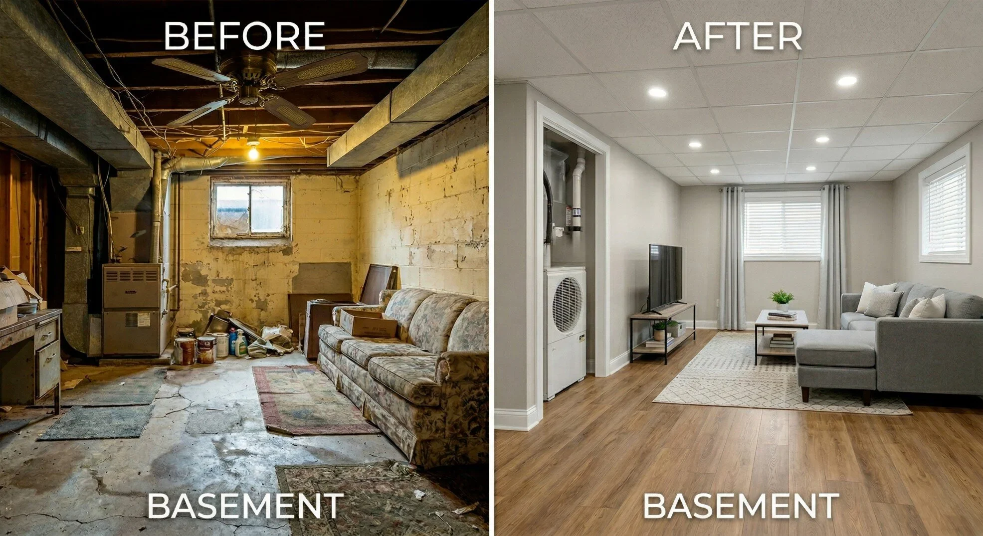 Basement — before and after ExitVest