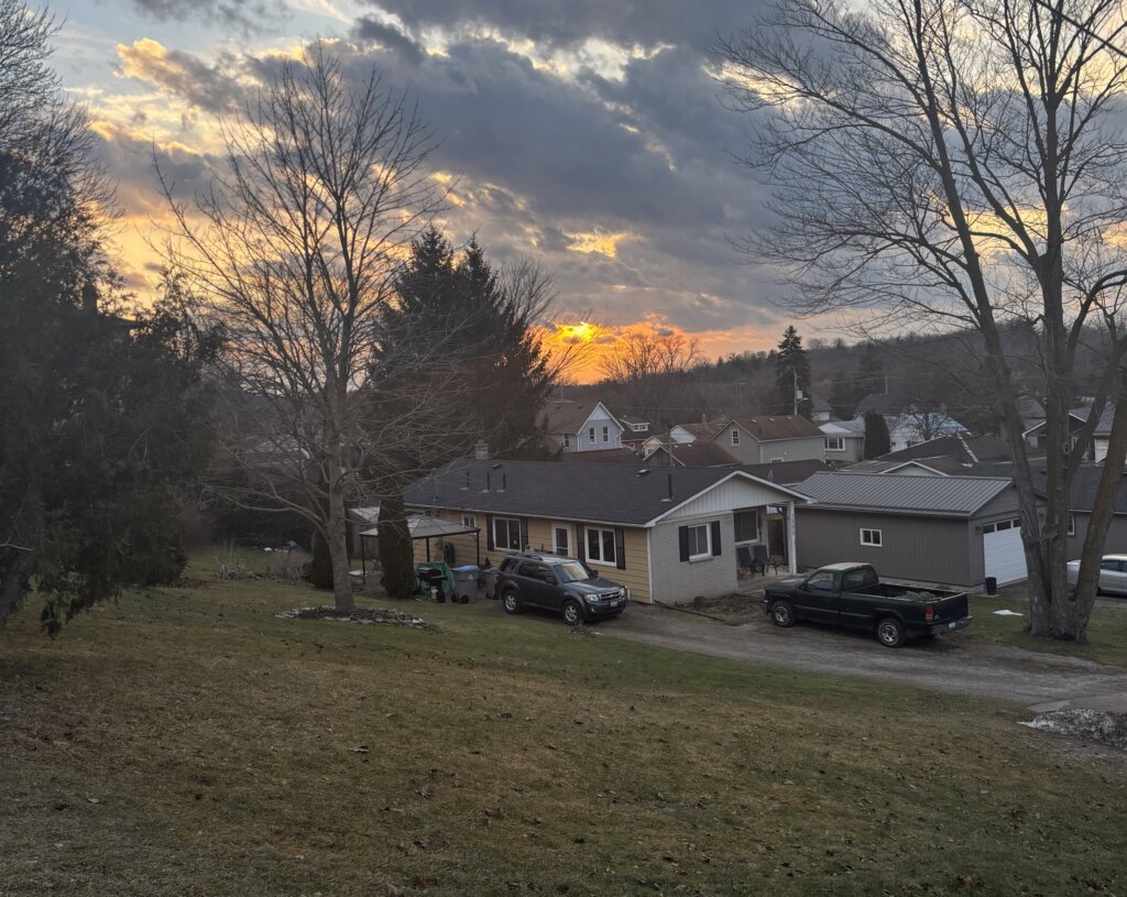 Distressed Ontario Home During Sunset