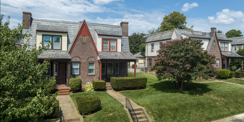 Homes in a Baltimore, Maryland neighborhood