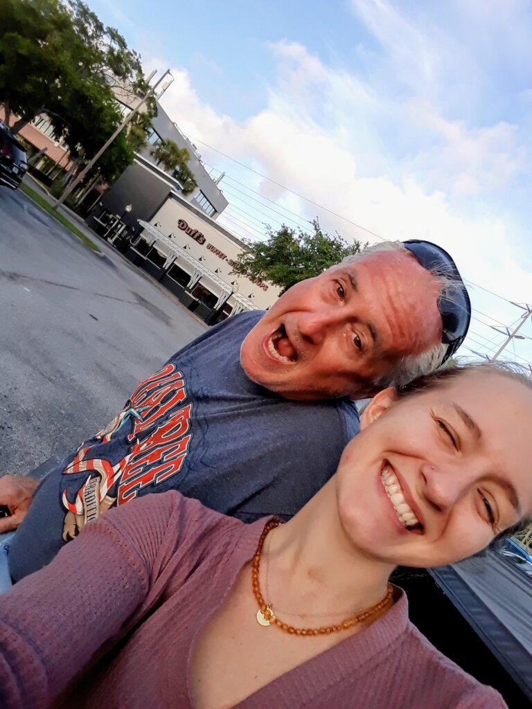 Steve and His Daughter Having Fun