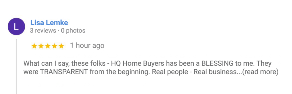 Client 5 Star review