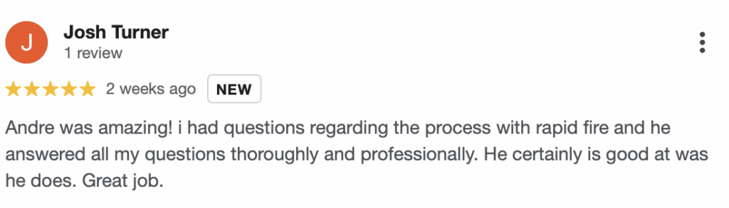 5 star Prairie Home Buyer Google Review