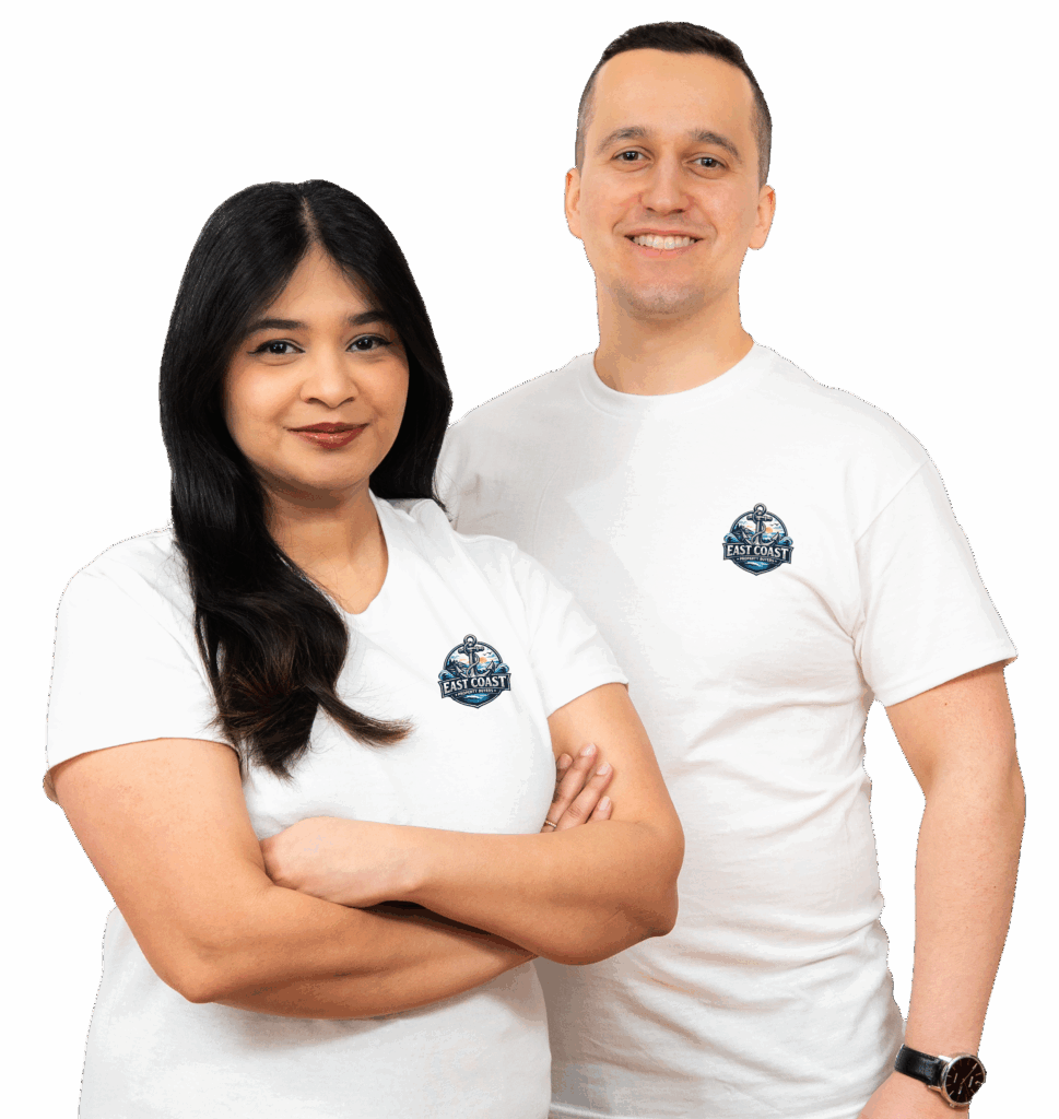 Sebastian and Ayesha of East Coast Property Buyers, cash home buyers serving New Brunswick and Nova Scotia