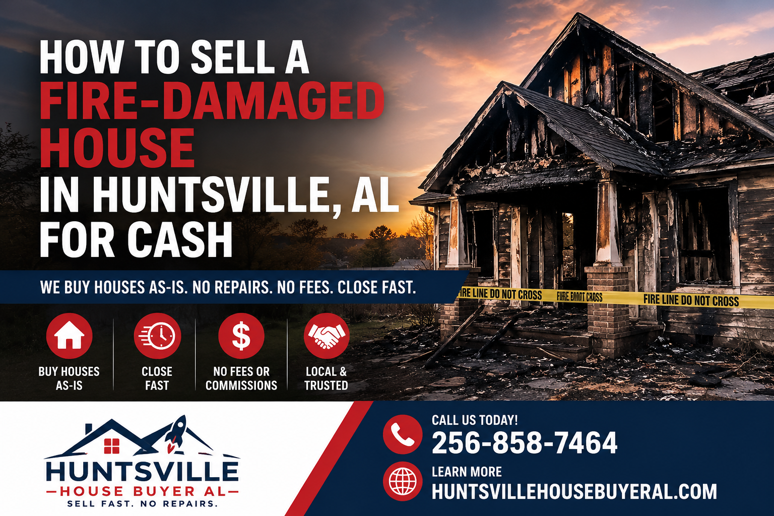 Fire-damaged house in Huntsville AL – Huntsville House Buyer AL