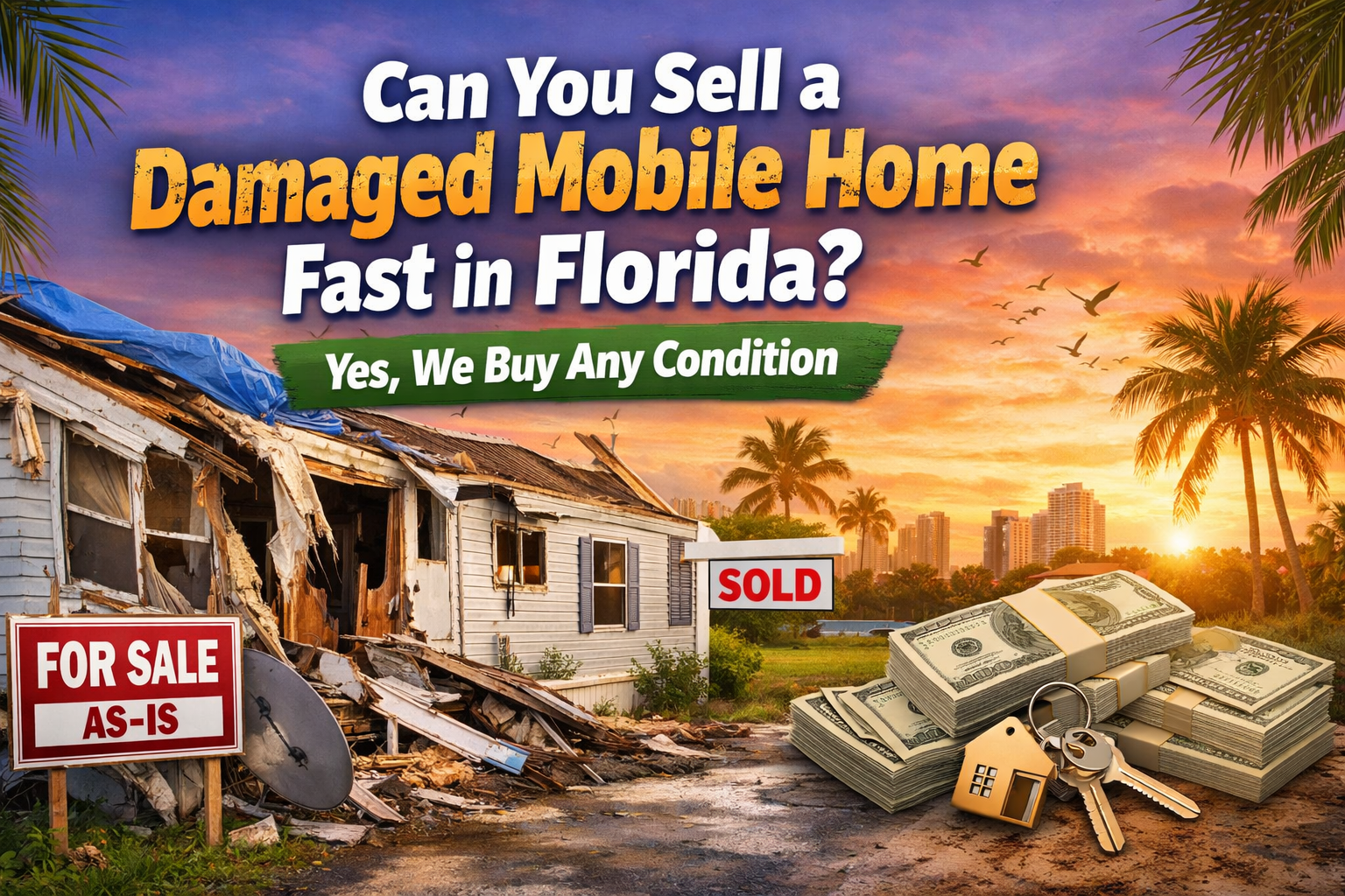 Sell a Damaged Mobile Home Fast in Florida