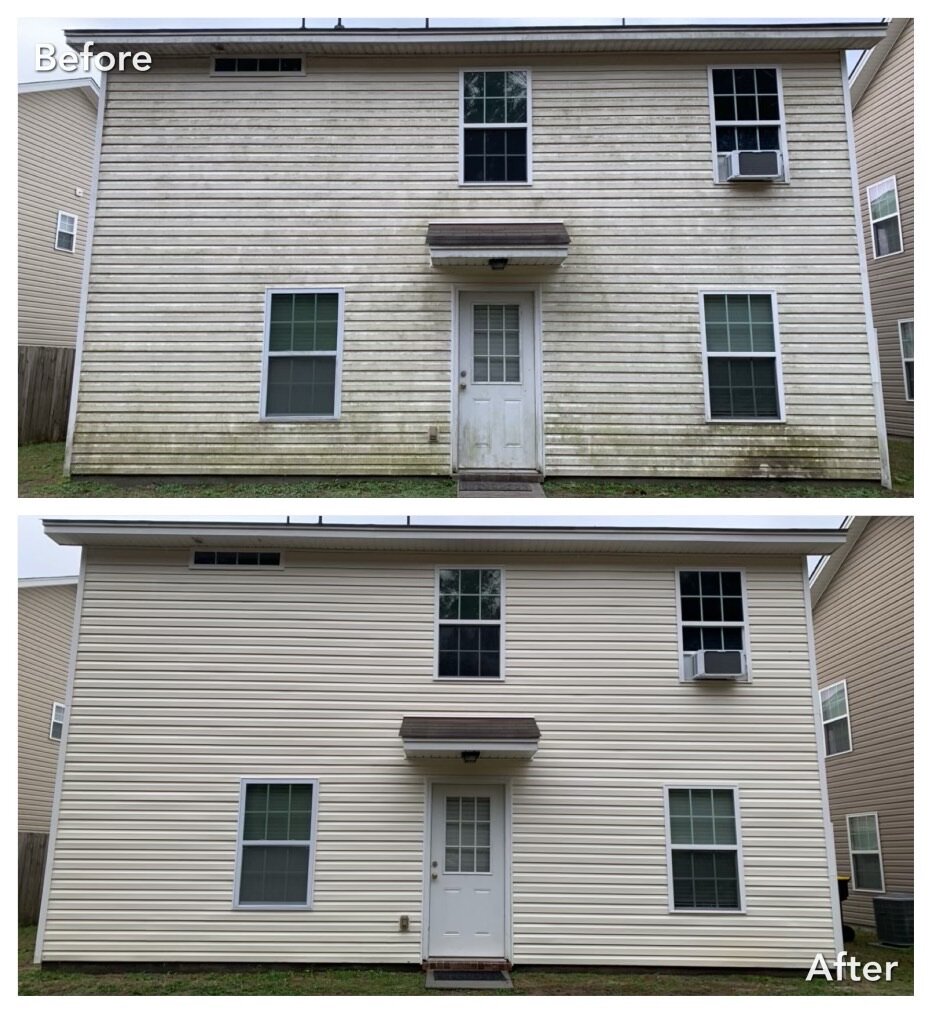 Guardian Exterior Services can save and protect you vinyl siding see the before and after difference