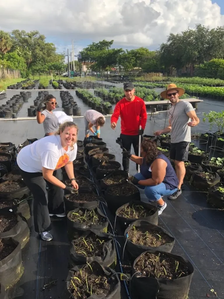 texas home buyer team gardening for charity